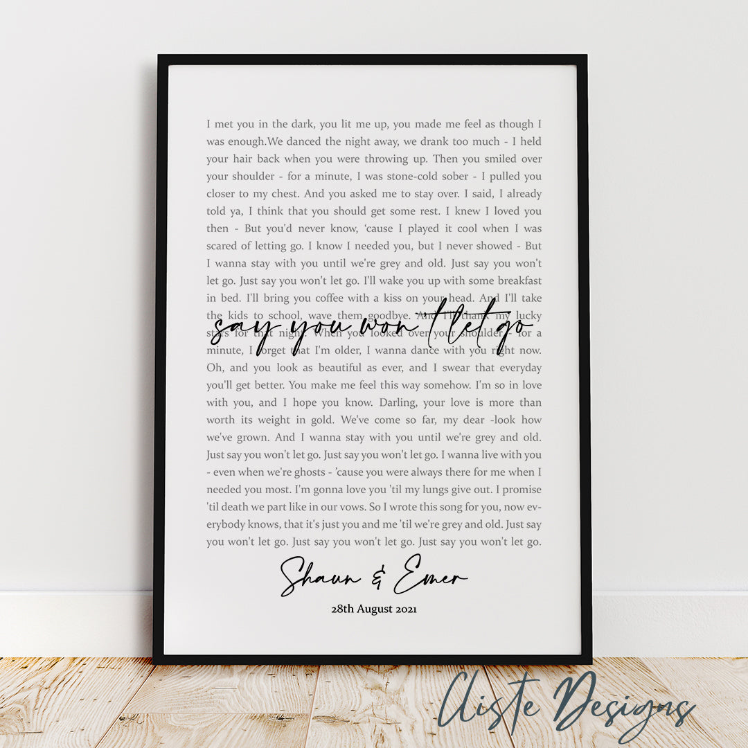 Lyric Print