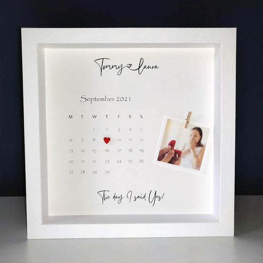 The Day I Said 'Yes' | Engagement Box Frame